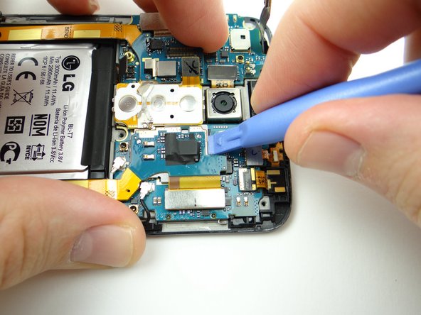 Picture 3: Continue lifting just the top half of the daughter board up.