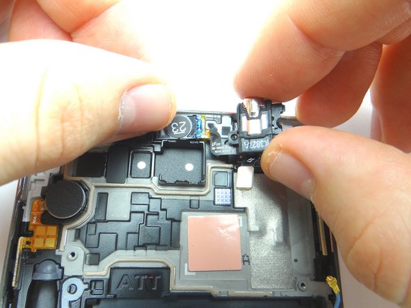 Replace headset jack and earpiece speaker assembly from COMPARTMENT D.