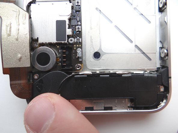 Picture 3: Fold the cable down so it's out of the way.