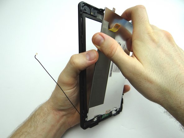 Separate the LCD from the front glass.