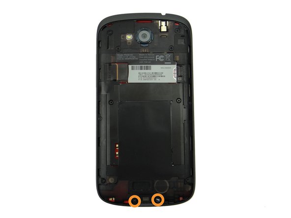 Replace two 3.6 mm T4 Torx screws from SLOT 1 to secure speaker assembly.