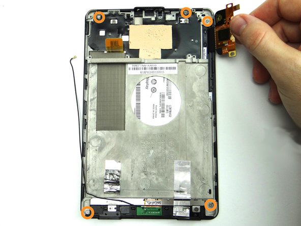 Remove five 3.6 mm Phillips screws securing the mid-plate.  Place in SLOT 5.