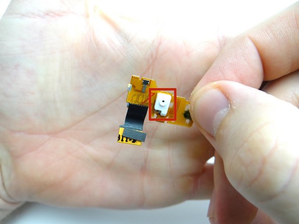 Replace front-facing camera and microphone assembly from COMPARTMENT B.