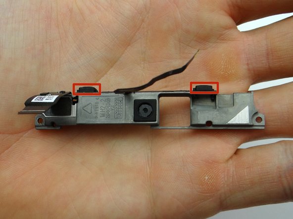Replace the microphones and cameras bracket: