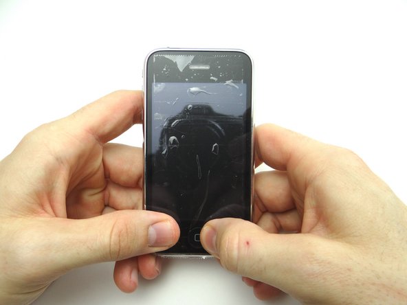 Picture 2: Seal the tape over the home button to ensure it comes up with the screen.