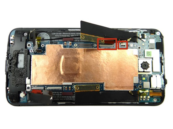 Picture 1: Connect volume rocker cable and LCD cable.