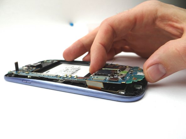 Picture 2 &amp; 3: Lift logic board out of the phone and place into ZONE IV.