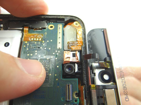 Picture 3: Make sure the front-facing camera is seated as pictured.