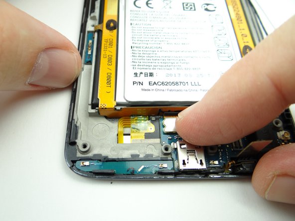 Pictures 1 &amp; 2: Seat two more display cables.