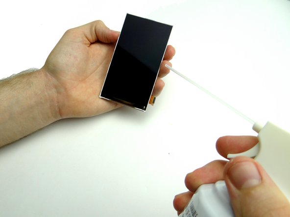 If you're reusing the LCD, clean it with a chamois cloth and compressed air.