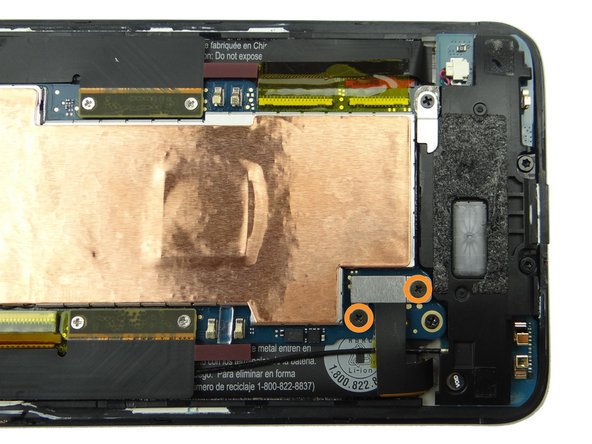 Remove two 1.5 mm Phillips #00 screws from the battery connector.  Place in SLOT 1.