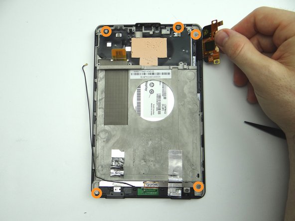 Picture 1: From SLOT 5, replace the five 3.6 mm Phillips screws securing the mid-plate.