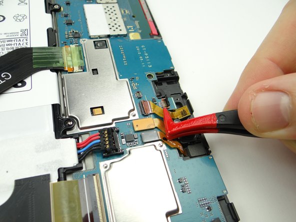 Use plastic tweezers or your fingers to push front-facing camera cable into open ZIF connector.