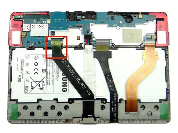 Picture 1: Peel tape up from connector and fold it back.  Don't discard it - leave it attached to the cable.