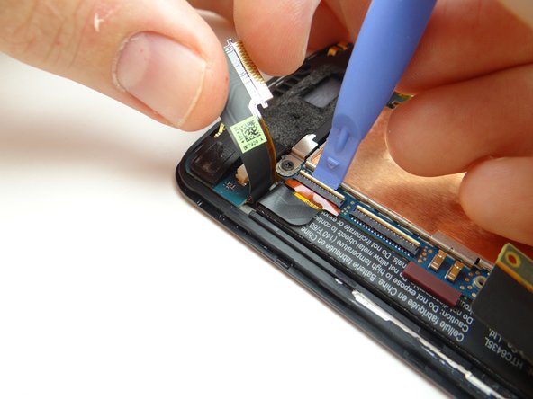 Picture 3: Guide digitizer cable out of ZIF connector.