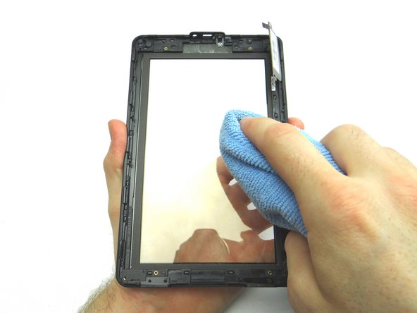 If necessary, clean the inside of the front glass with a chamois cloth and dust-off.