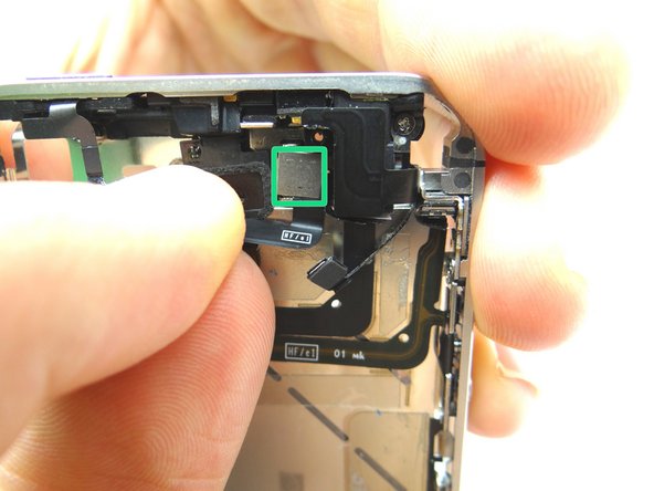 Pull the front-facing camera free from the iPhone. Place in COMPARTMENT C.