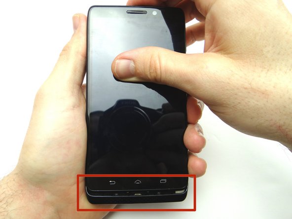 Slide front panel into the bottom of the battery cover.