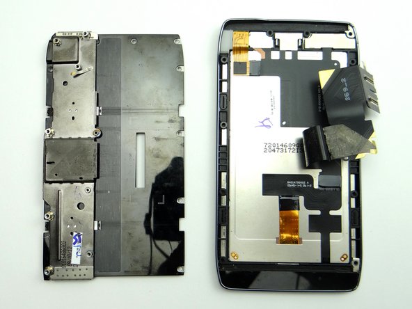 Attach metal plate to display assembly: