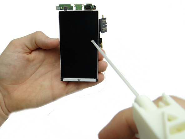 If you're reusing the LCD, clean it with a chamois cloth and compressed air.