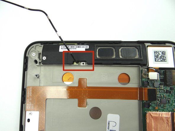 Stand the antenna cable up as shown in Picture 3 so it's out of the way when you seat the battery.