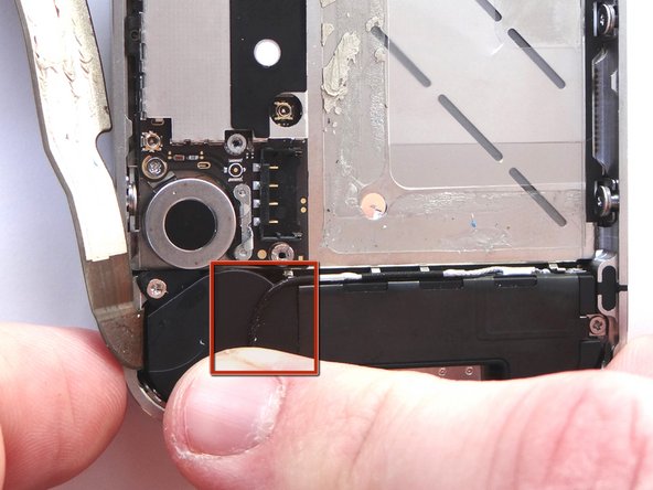 Picture 3: Fold the antenna down so it's out of the way.