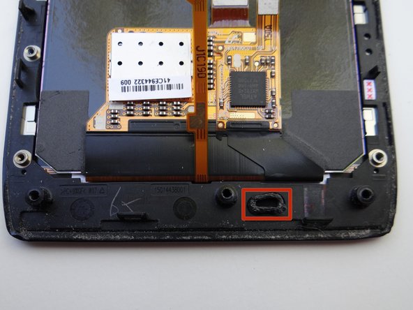 Picture 1: The replacement display should come with a microphone gasket.