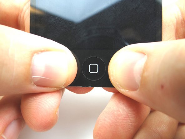 Picture 1: Place home button from COMPARTMENT B on the display assembly.  Make sure the home button is aligned.