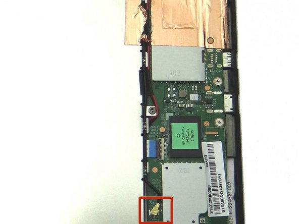 Pictures 1 &amp; 2: Use blue pry tool to disconnect antenna cable.