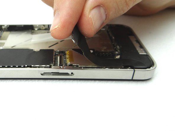 Picture 1 &amp; 2: Fold the charging port assembly cable back into position and reconnect it to its socket on the logic board.