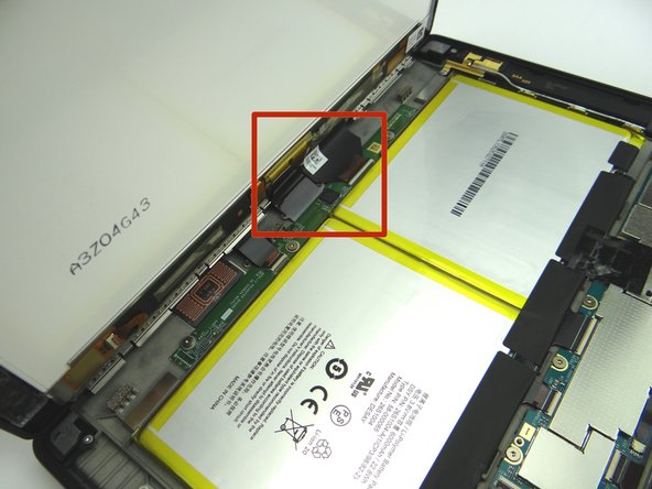 Picture 3: Lay the rear case on the table with the display assembly open at a 90° angle, as shown.