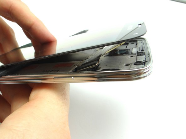 Picture 1: Use your fingers to open the phone to a 45 degree angle, treating the bottom of the screen as a hinge.