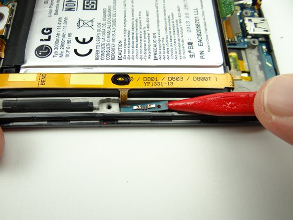 Lift the short board on the left side of the daughter board up and away from the mid-frame.