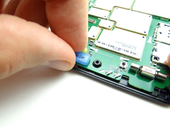 Picture 1: Replace blue microphone cover from COMPARTMENT B.