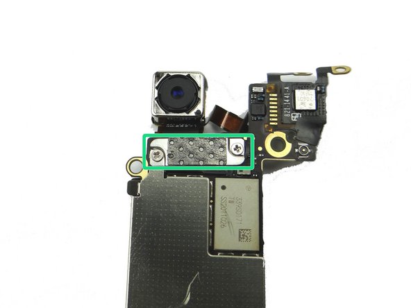 Replace the shield from COMPARTMENT B and secure it to the logic board using the two 1.1 mm Phillips screws, also in COMPARTMENT B.