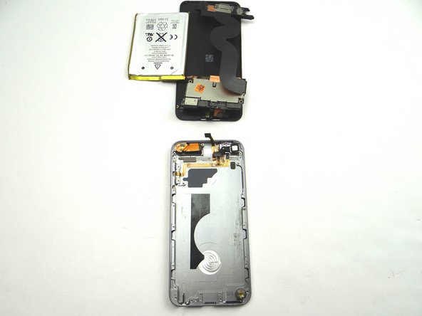 Attach rear case to the front panel, logic board, battery and charging port assembly over the next few steps.
