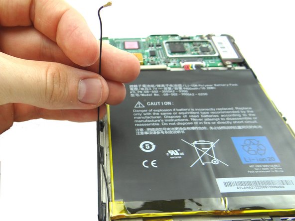 Unthread antenna cable, but don't try to remove it.