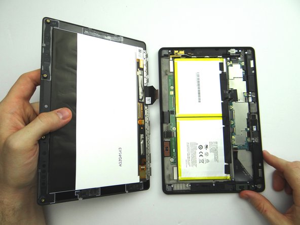 Separate the Display Assembly from the Rear Case.  Place them in the sandbox.