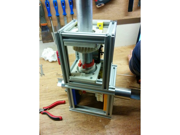 Slide the hidden corners in the bottom side of the elevation axis as shown at the first picture.