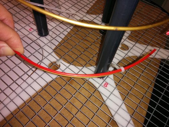 At the basis of the helicoid we mark on the helicoid the PVC-helicoid contact positions according to the provided dimension table.