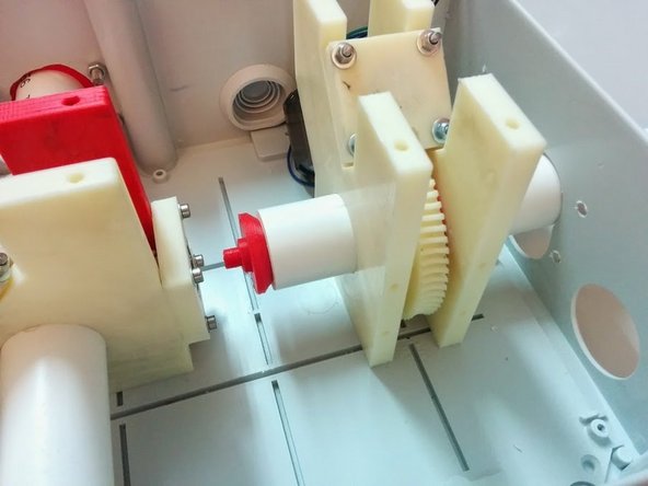 3D printed parts: 1x Axis gear, 1x Axis gear spacer, 1x Axis Bushing, 1x Homing Sensor Holder, 1x Homing Ring, 1x Azimuth Pillar, 1x Ball bearing holder cap