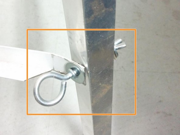 Cut the sides of the L channel aluminum beams on each of their edges by aprox 20mm and then bend them gently inwards. Then drill M4 holes on the bended side.