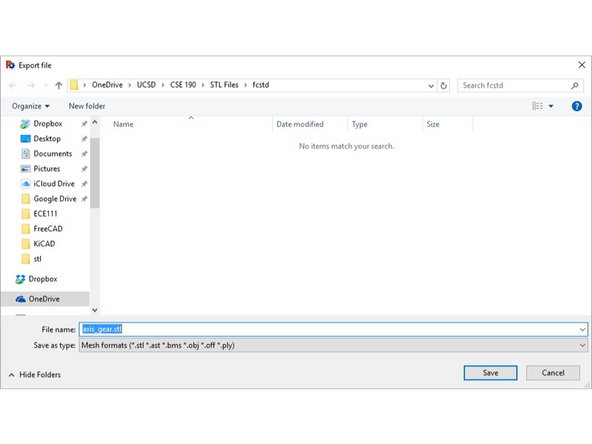 Save your file as .stl