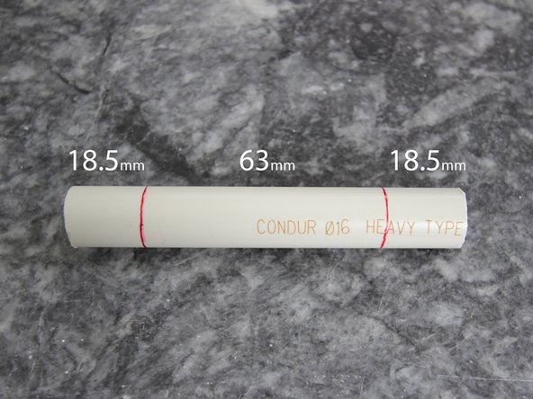 Mark as shown on second picture, 2 rings that will be used as guides for fitting later.