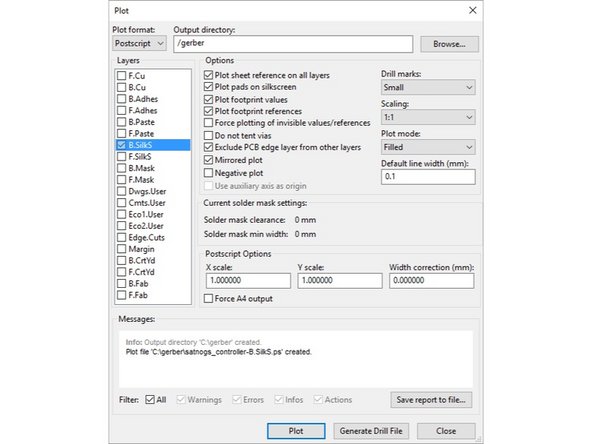 The back silkscreen is mirrored, so select &quot;mirrored plot&quot; to reverse this.