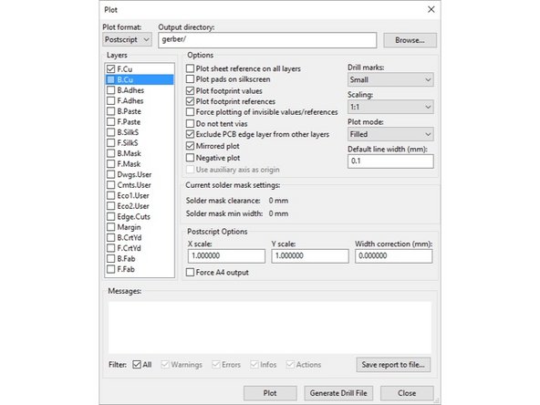 Select the front side