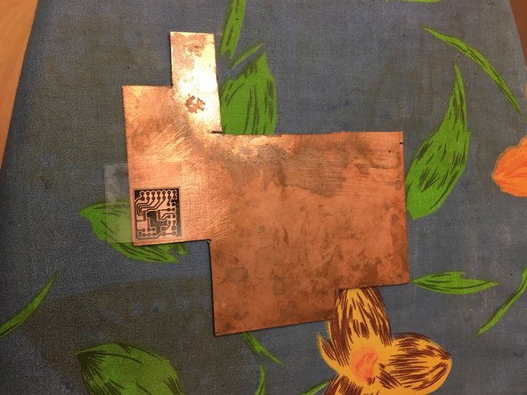 Make sure the printed/mirror side should be placed on the copper side of the PCB.