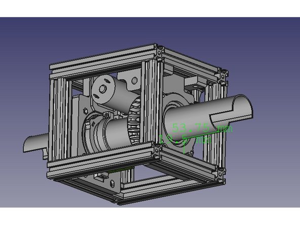 Ensure that the distance from the tube to the frame is approximately 54mm as shown in the first image.