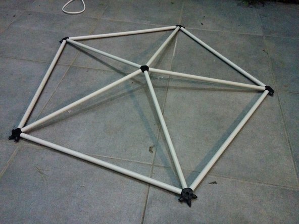 Now, start building the dome from the top, working your way down.