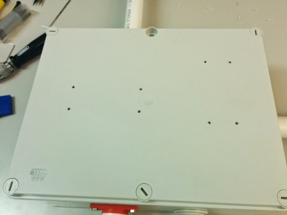 Drill holes on box cover.